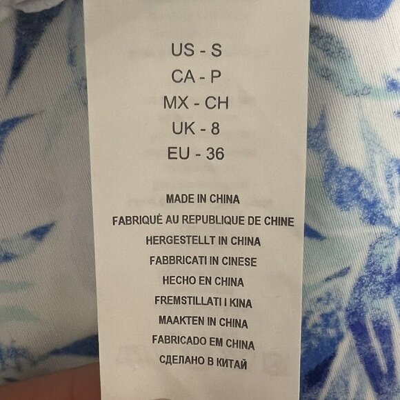 NWT $54 24th & Ocean Women's Small Pina Party Tiered Tankini Swim Top Turquoise - Picture 16 of 16